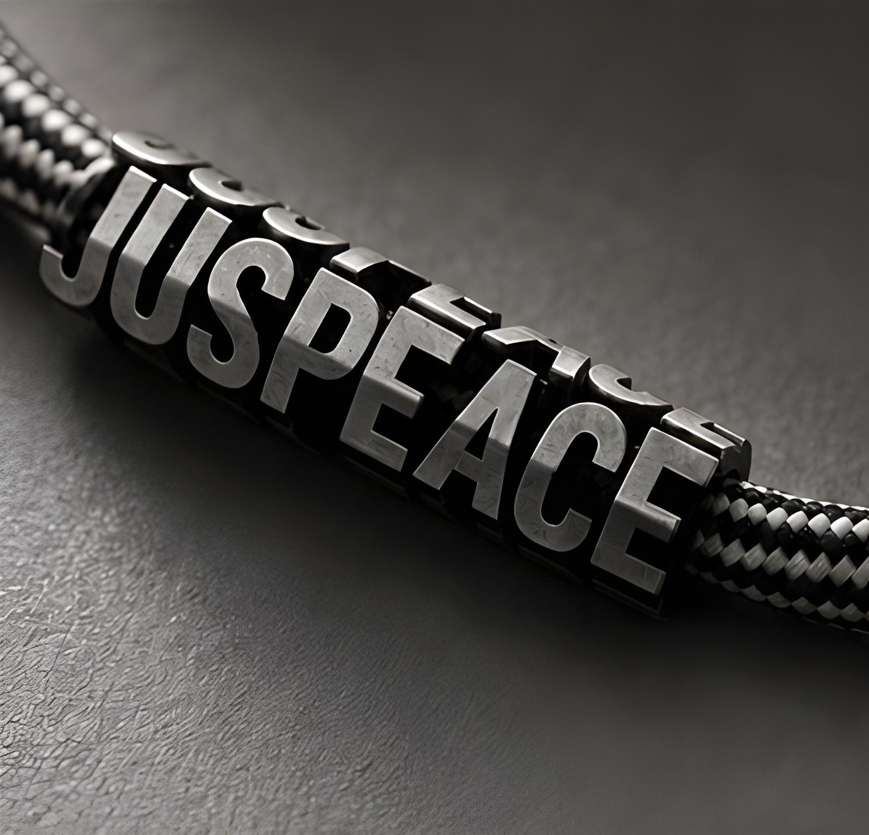 안티크 실버 JUSPEACE 레터링